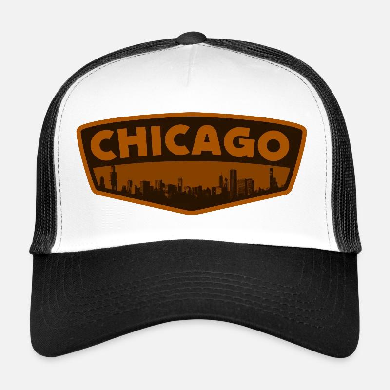Chicago Skyline Patch Retro Trucker Cap