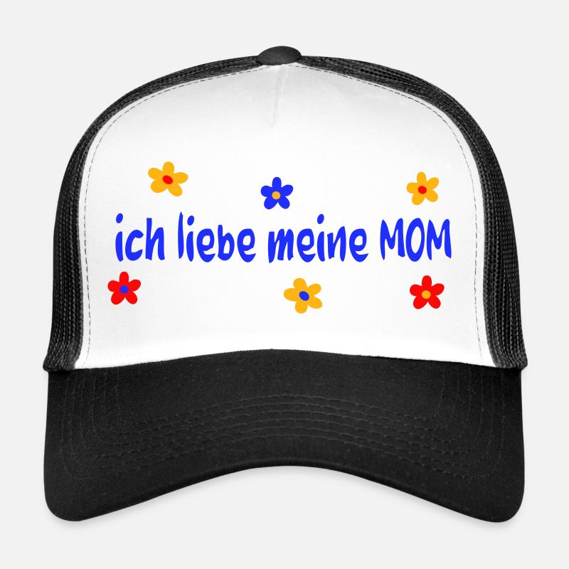 Muttertag ich liebe meine Mom - Trucker Cap - Weiß/Schwarz
