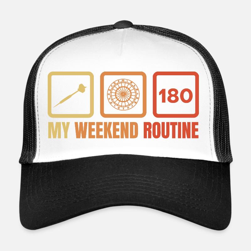 Routine du week-end des joueurs de fléchettes Casquette trucker 