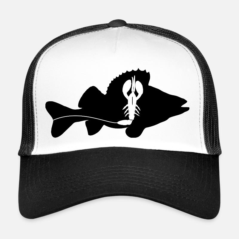 Barsch mit Creature Bait - schwarz Trucker Cap