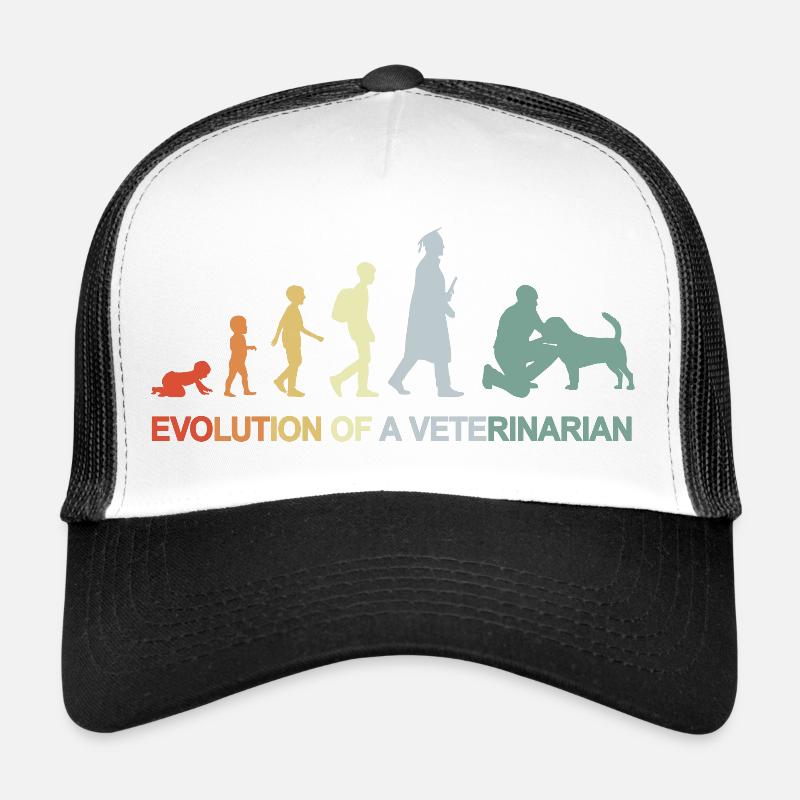 Entwicklung vom Kind zum Tierarzt - Trucker Cap - Weiß/Schwarz