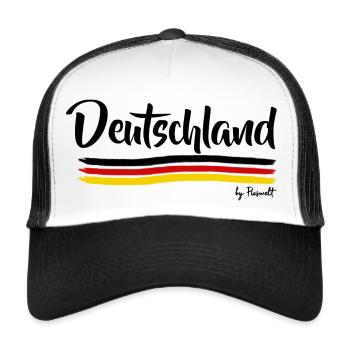 Germany-Design Merchandise by Pioswelt - Trucker Cap - white/black - Front