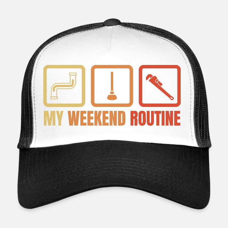 Routine du week-end plombier Casquette trucker 