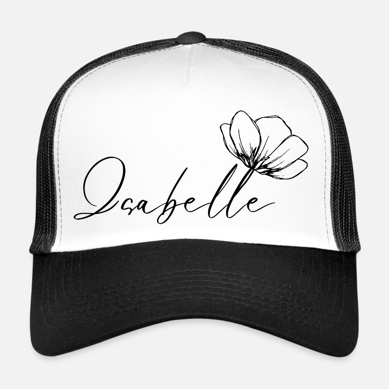 Isabelle - Casquette trucker  - blanc/noir