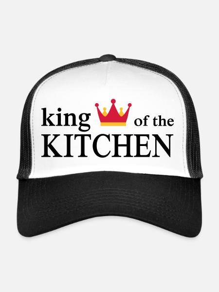 Funny cooking apron for men - Trucker Cap - white/black - Front