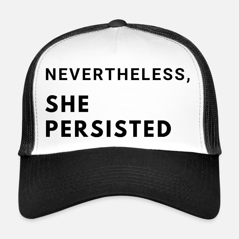Néanmoins, elle a persisté - Casquette trucker - blanc/noir