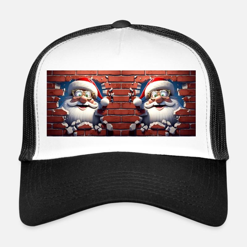 Santa Clause Tasse - Trucker Cap - Weiß/Schwarz