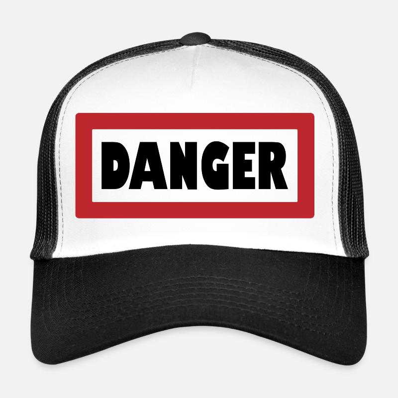 Avertissement : Élégamment dangereux - Casquette trucker  - blanc/noir