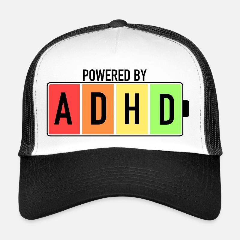 ADHS-Bewusstsein Neurodivergent - Trucker Cap - Weiß/Schwarz