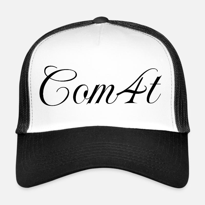Com4t Merch – Ensemble de logos de tous les jours, noir. Casquette trucker 
