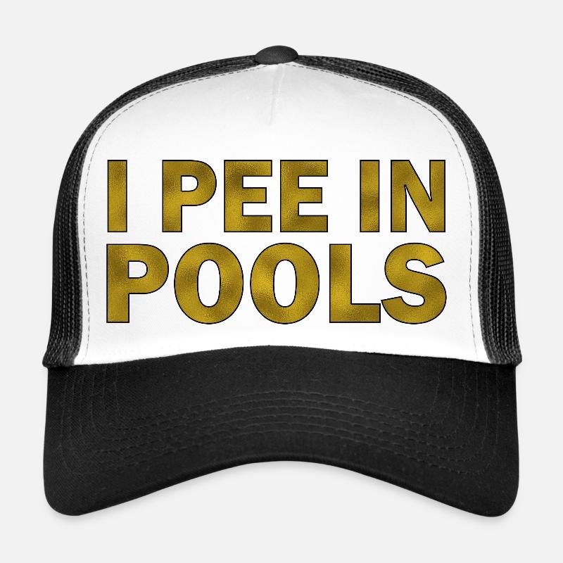 I pee in pools - Trucker Cap - Weiß/Schwarz