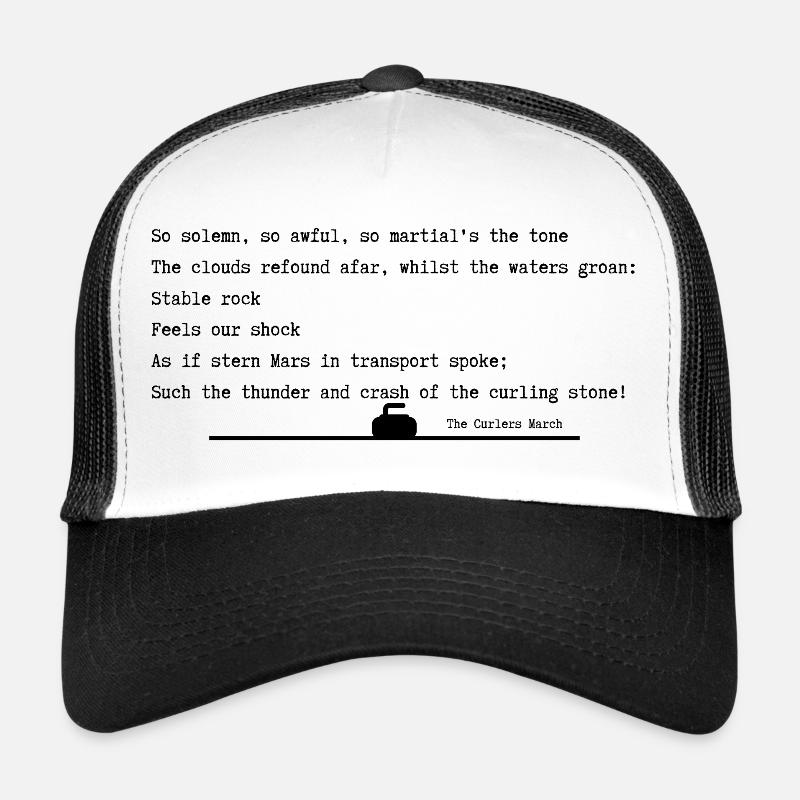 Curler marschieren - Trucker Cap - Weiß/Schwarz