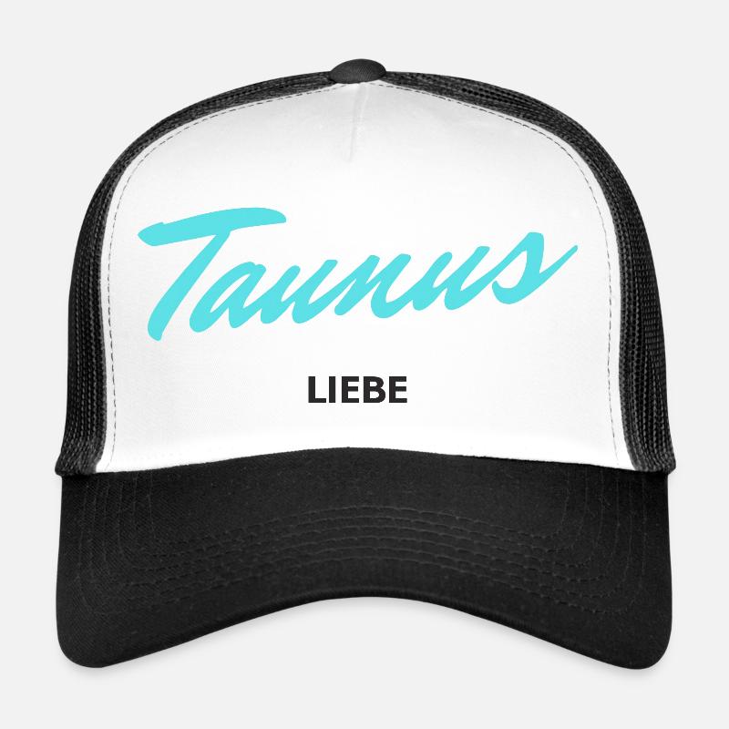 Taunusliebe goes 80s (mit schwarz) - Trucker Cap - Weiß/Schwarz