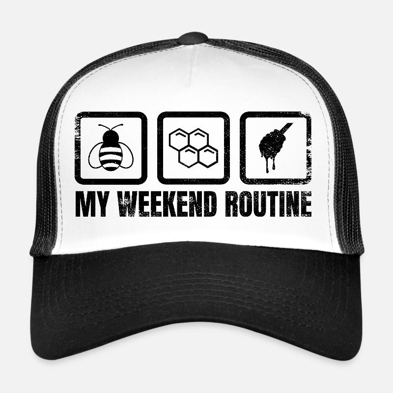 Imker Routine - Trucker Cap - Weiß/Schwarz