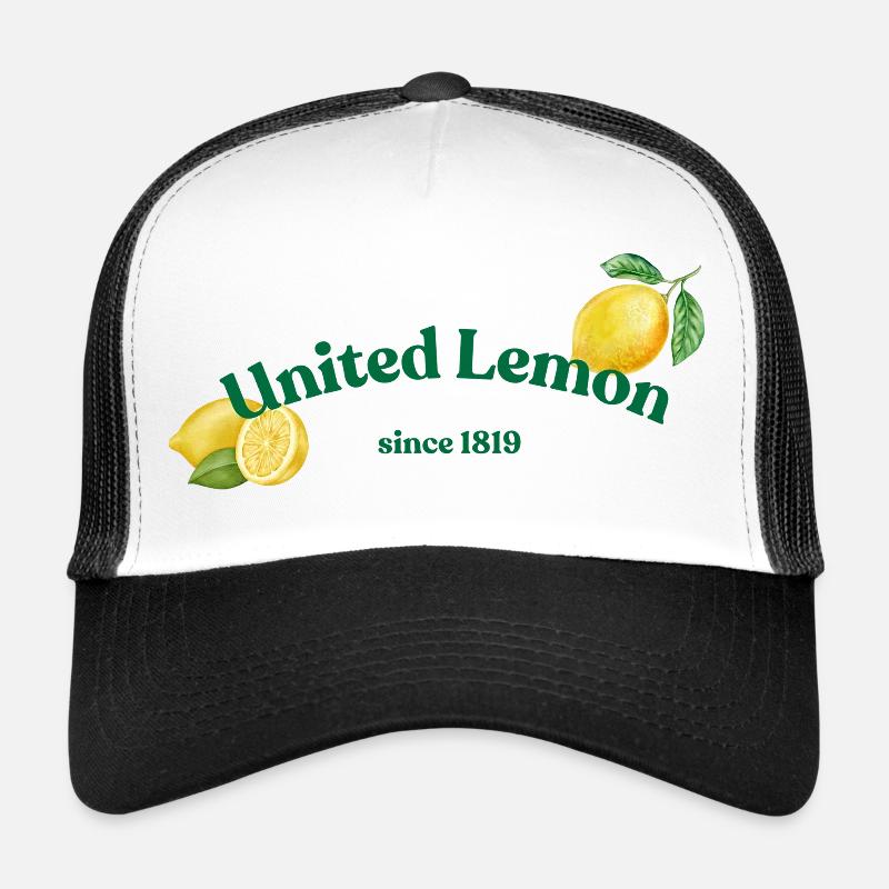 United Lemon  - Trucker Cap - Weiß/Schwarz