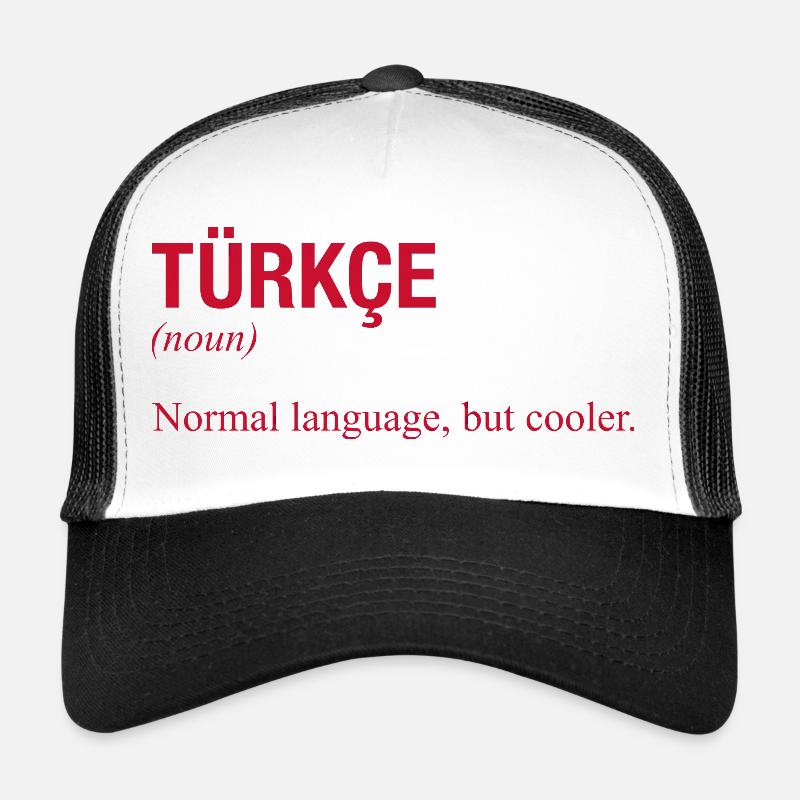 Turkish language Türkische Sprache - Trucker Cap - white/black