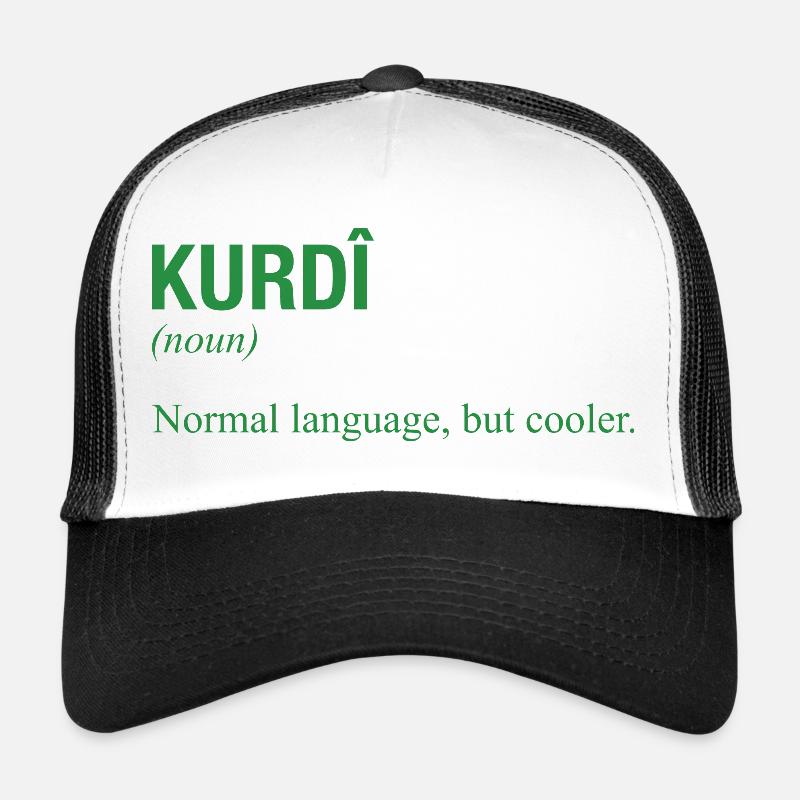 Kurdish language Kurdistan - Trucker Cap - Weiß/Schwarz