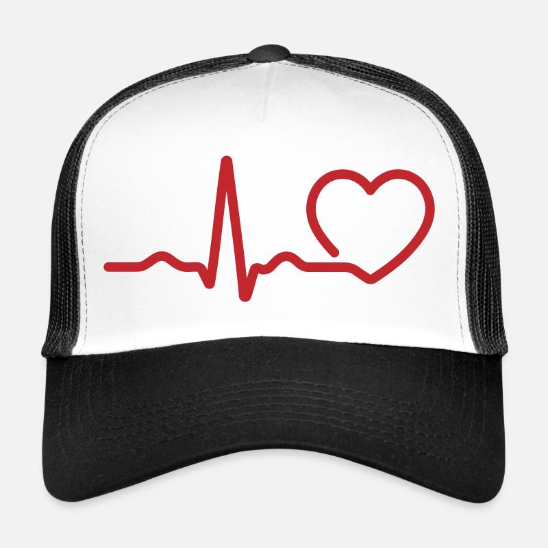 Ecg Pulse Line Trucker Cap