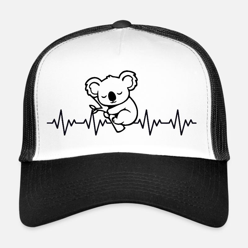 ECG du koala Battement de cœur Casquette trucker 