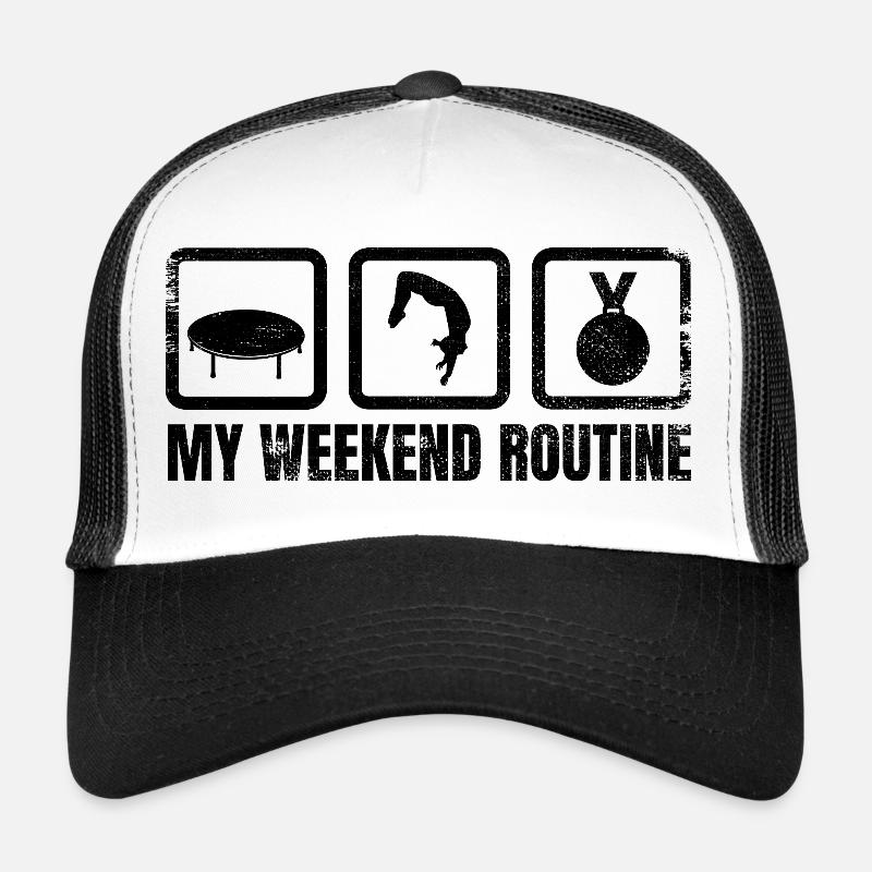 Lustiges Trampolin Wochenende - Trucker Cap - Weiß/Schwarz