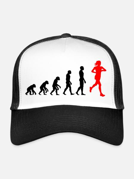 EVOLUTION RUNNERIN POWER! JOGGER RUNNER FIT - Trucker Cap - white/black - Front