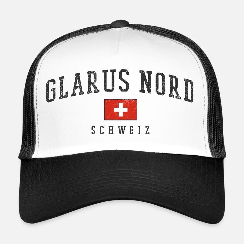 Glarus Nord Schweiz Vintage Logo Trucker Cap