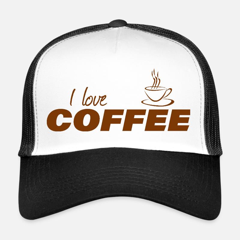 i love coffee Trucker Cap