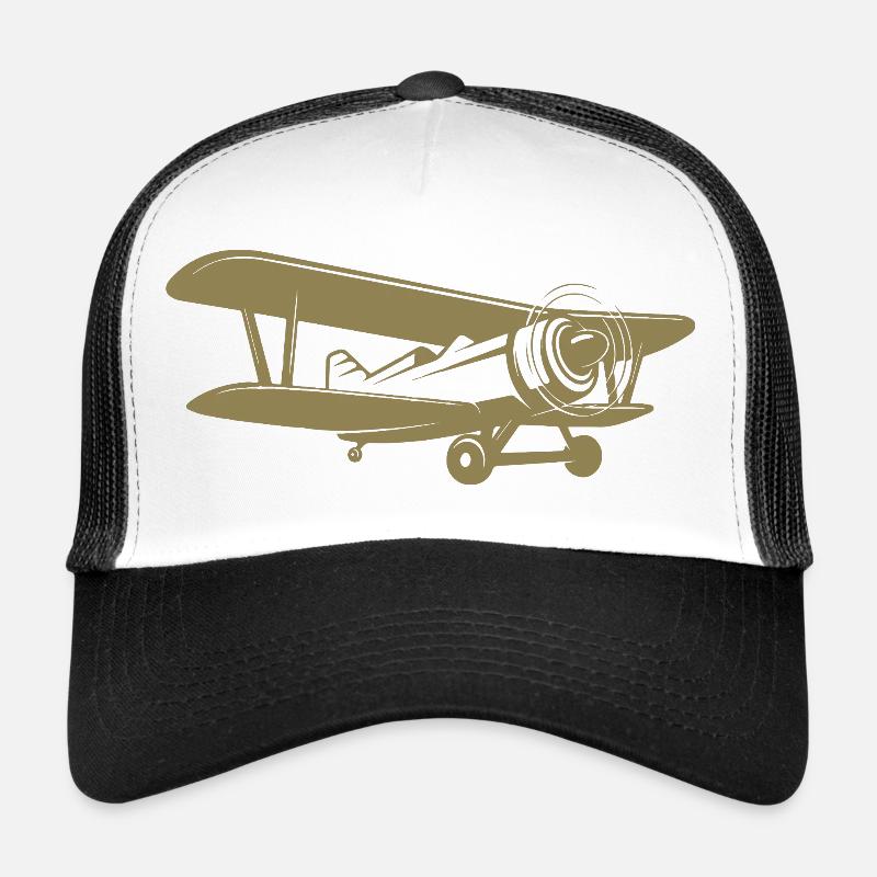 Biplane Pilot Retro Minimalist Trucker Cap