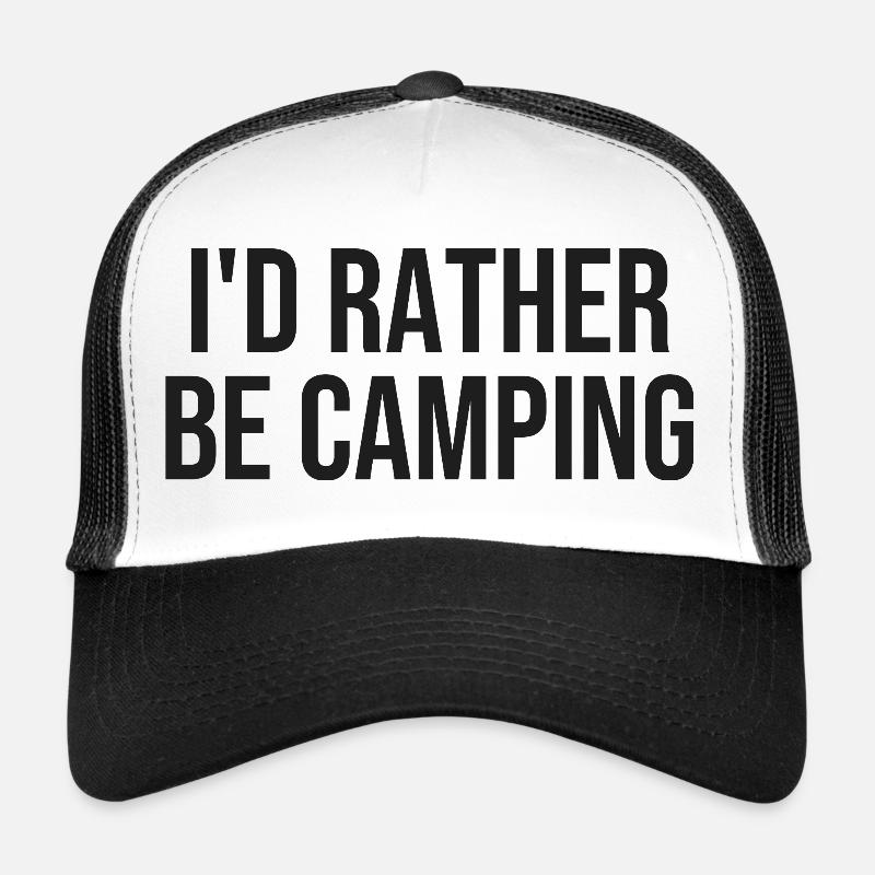 Camping rather than indoors - Trucker Cap - white/black