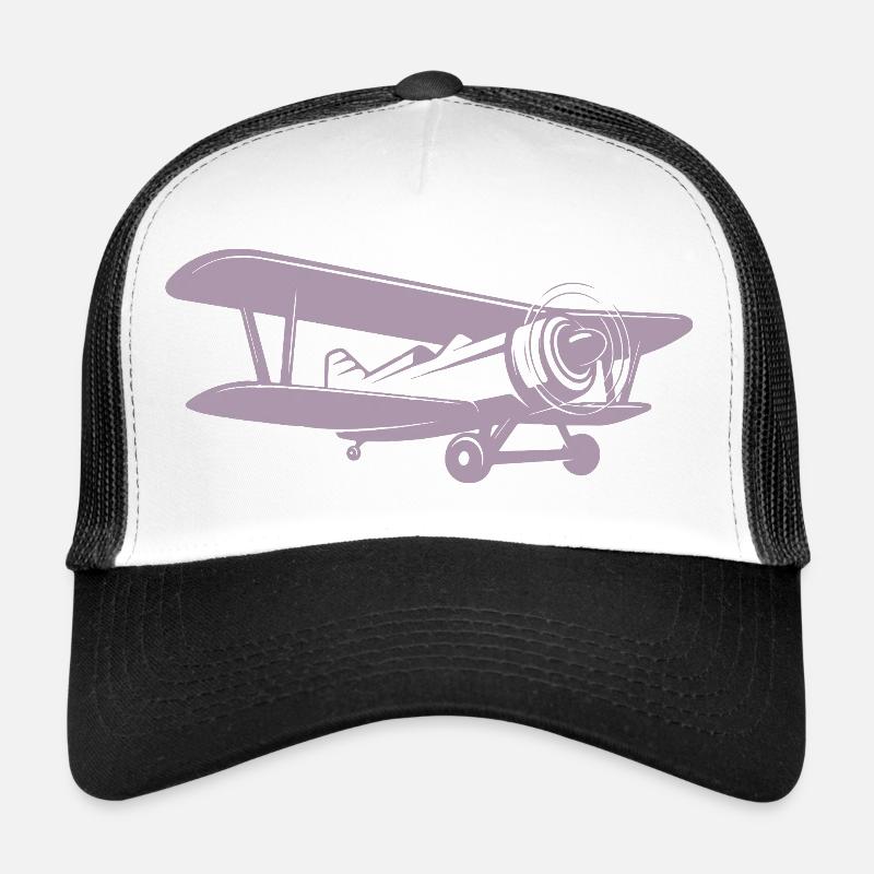 Biplane Pilot Retro Minimalist Trucker Cap