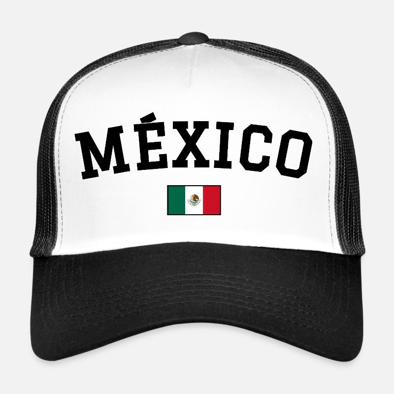 Mexiko Flagge Design Schwarz Trucker Cap