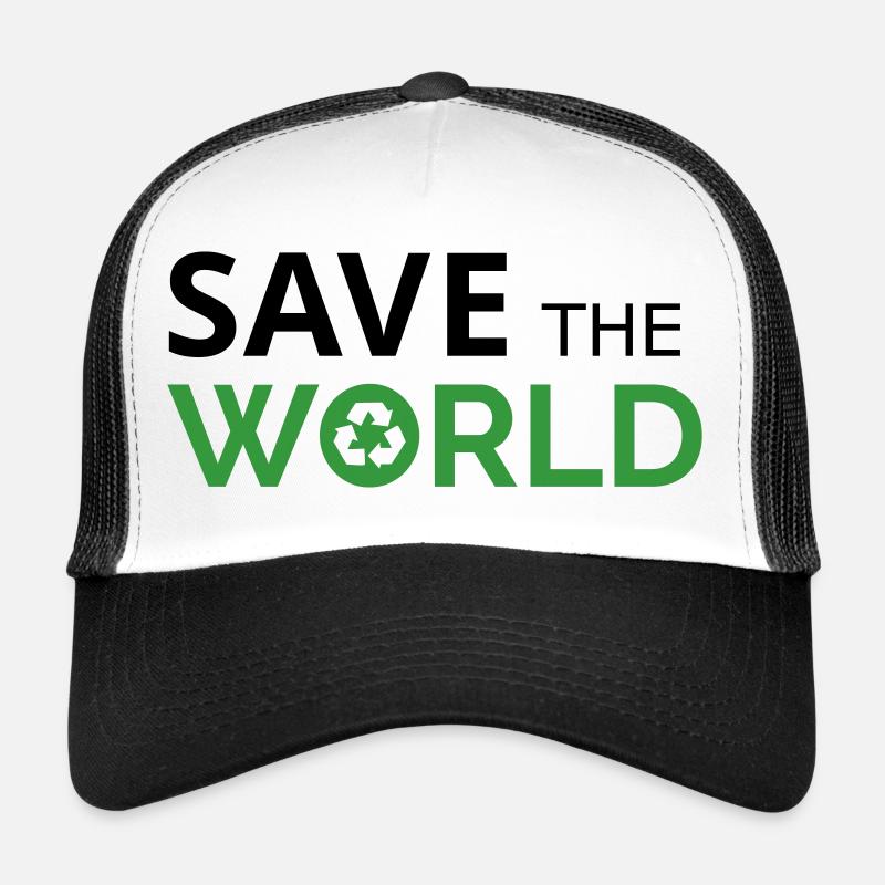 Sauvez le monde - Casquette trucker  - blanc/noir