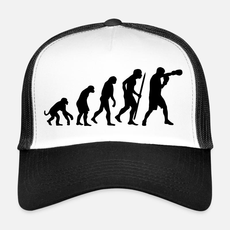 Evolution de la boxe - Casquette trucker  - blanc/noir
