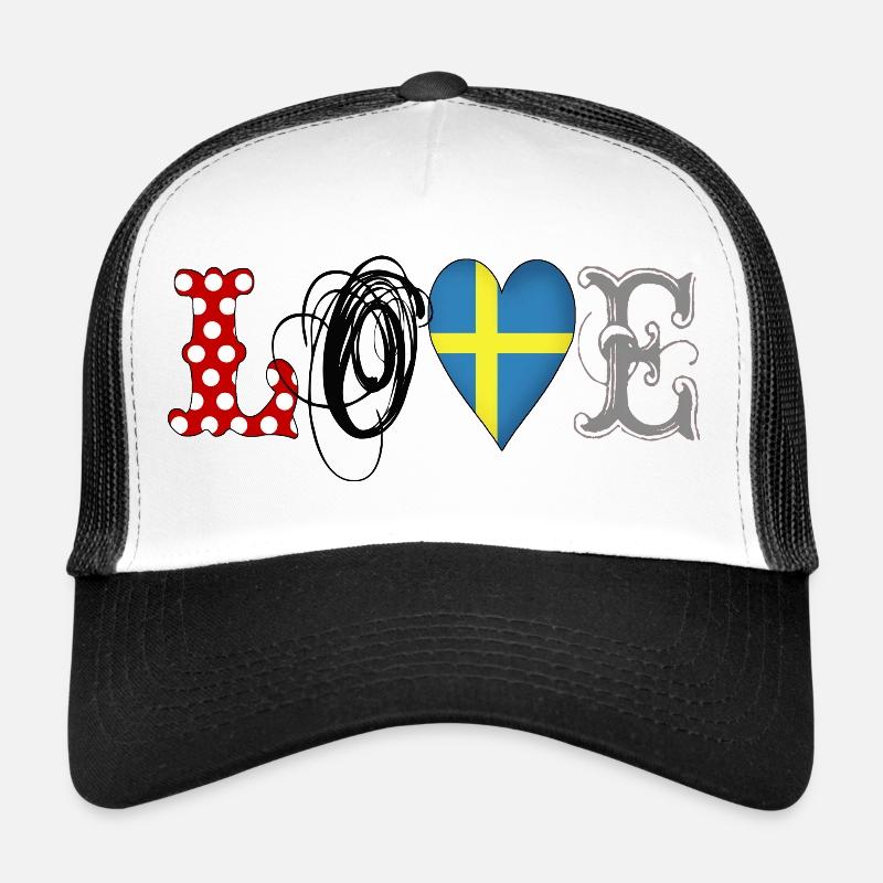 Amour Suède Noir Casquette trucker 