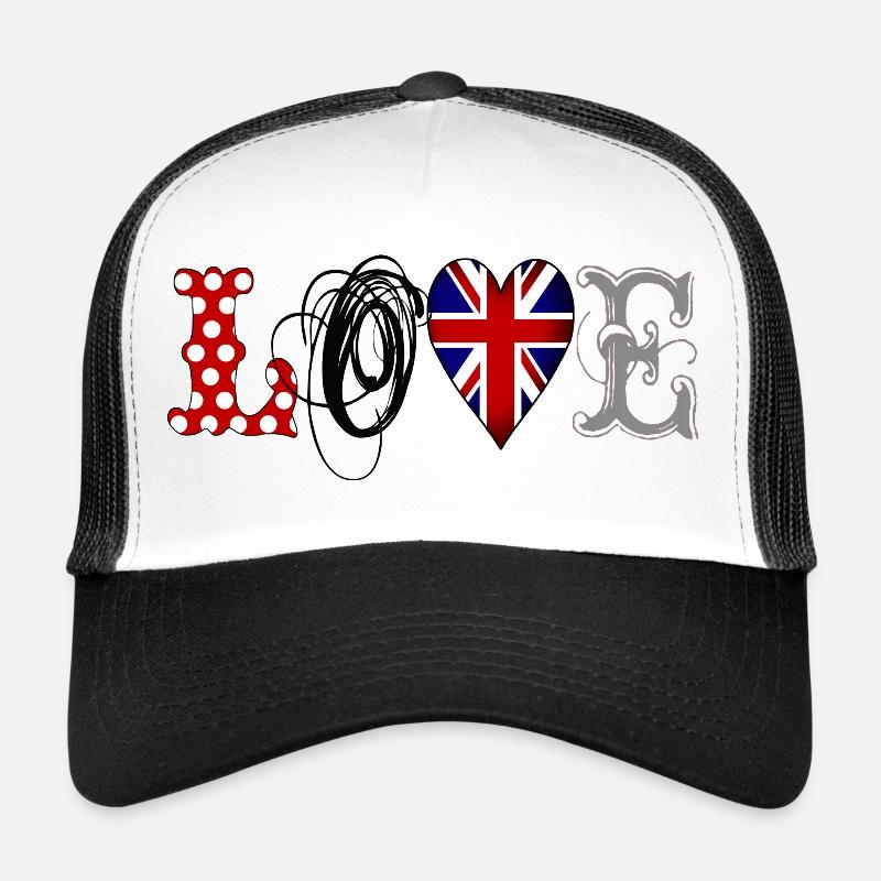 Amour Royaume-Uni Noir Casquette trucker 