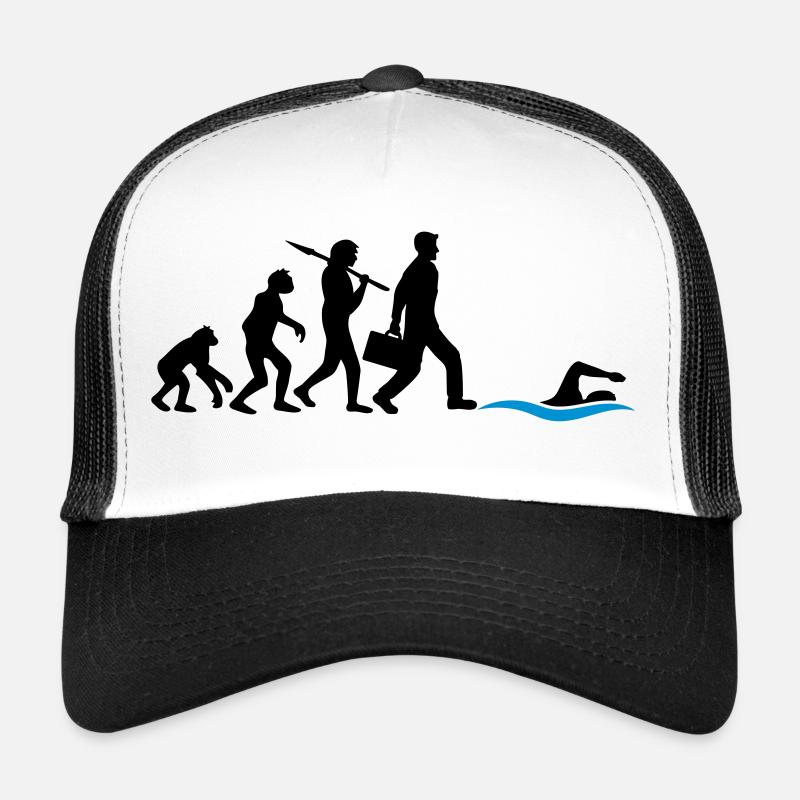 développement de l'évolution né pour nager logo s Casquette trucker 