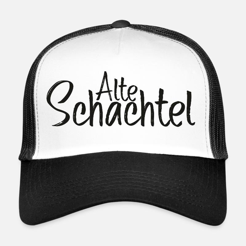 Alte Schachtel Lustiger Spruch Sprüche Geschenkide - Trucker Cap - Weiß/Schwarz