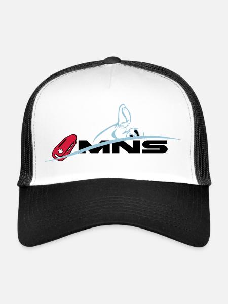MNS maître-nageur sauveteur - Casquette trucker  - blanc/noir - Devant