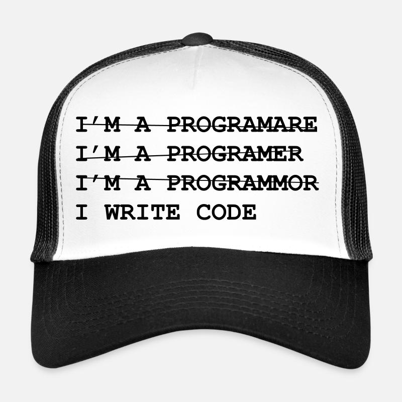 Geek - Trucker Cap - Weiß/Schwarz