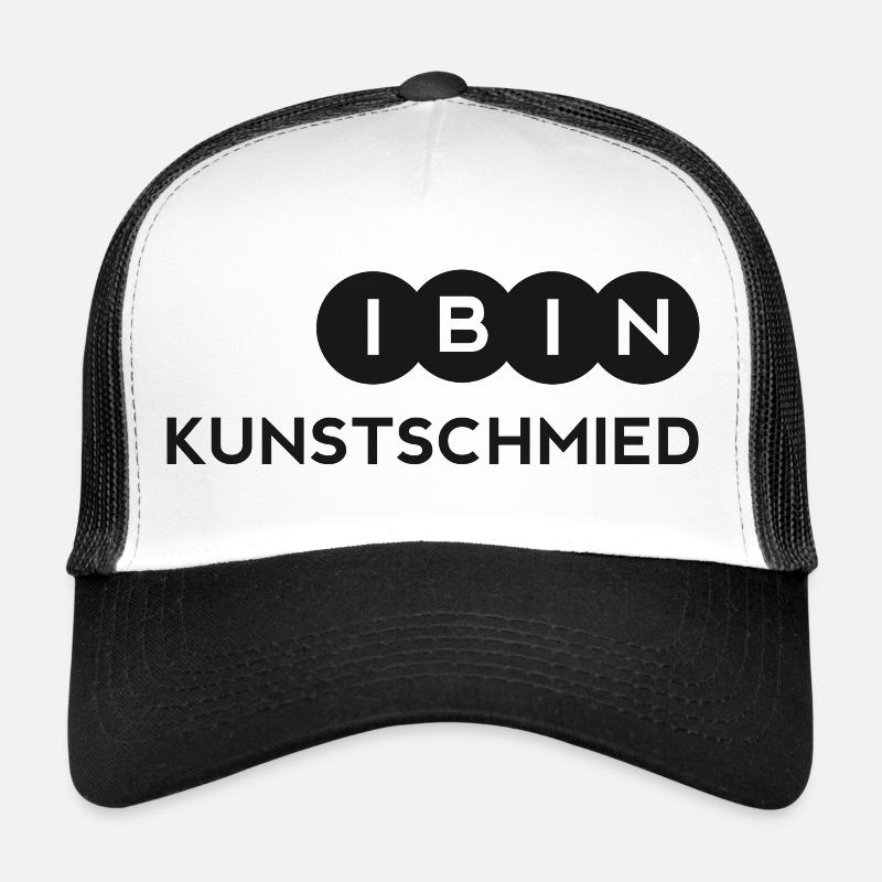 I BIN KUNSTSCHMIED-1 - Trucker Cap - Weiß/Schwarz