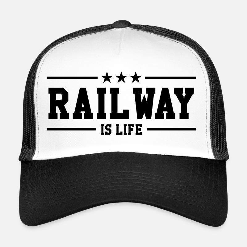 Eisenbahner / Eisenbahnen / Eisenbahn / Bahn - Trucker Cap - Weiß/Schwarz