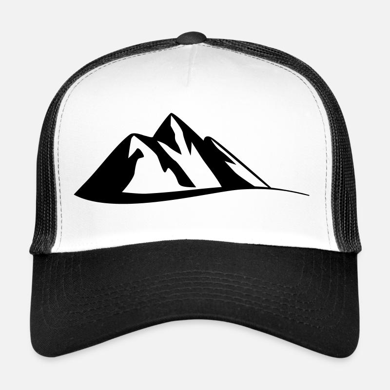 Berg Silhouette Gebirge Wandern Schnee Gipfel Eis Trucker Cap