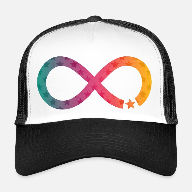 Infinity Star rainbow - Trucker Cap - white/black