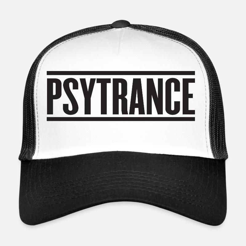 Psytrance - Trucker Cap - Weiß/Schwarz