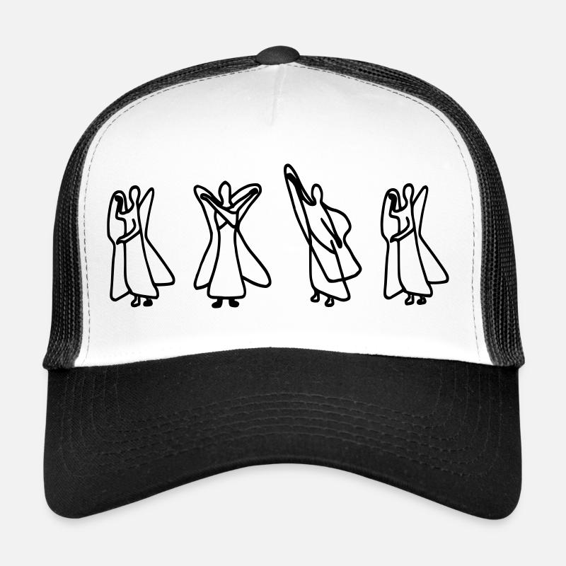 Lettres Waldorf « NON » - Casquette trucker  - blanc/noir