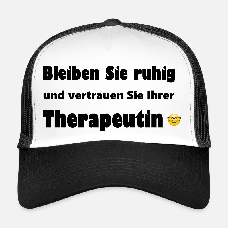 Therapeutin mit Durchblick - Trucker Cap - Weiß/Schwarz