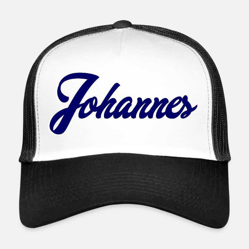 Name Johannes Personalisierung - Trucker Cap - Weiß/Schwarz