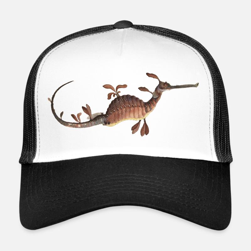 Seepferdchen Unterwasser Ozean Design - Trucker Cap - Weiß/Schwarz