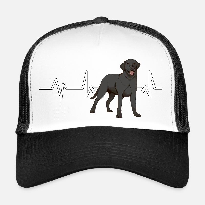 Schwarzer Labrador Labbi Labrador Heartbeat Casquette trucker 