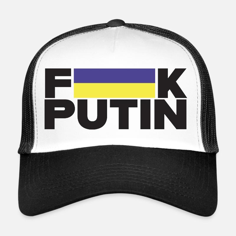 FK Poutine Ukraine Drapeau pour la paix Casquette trucker 